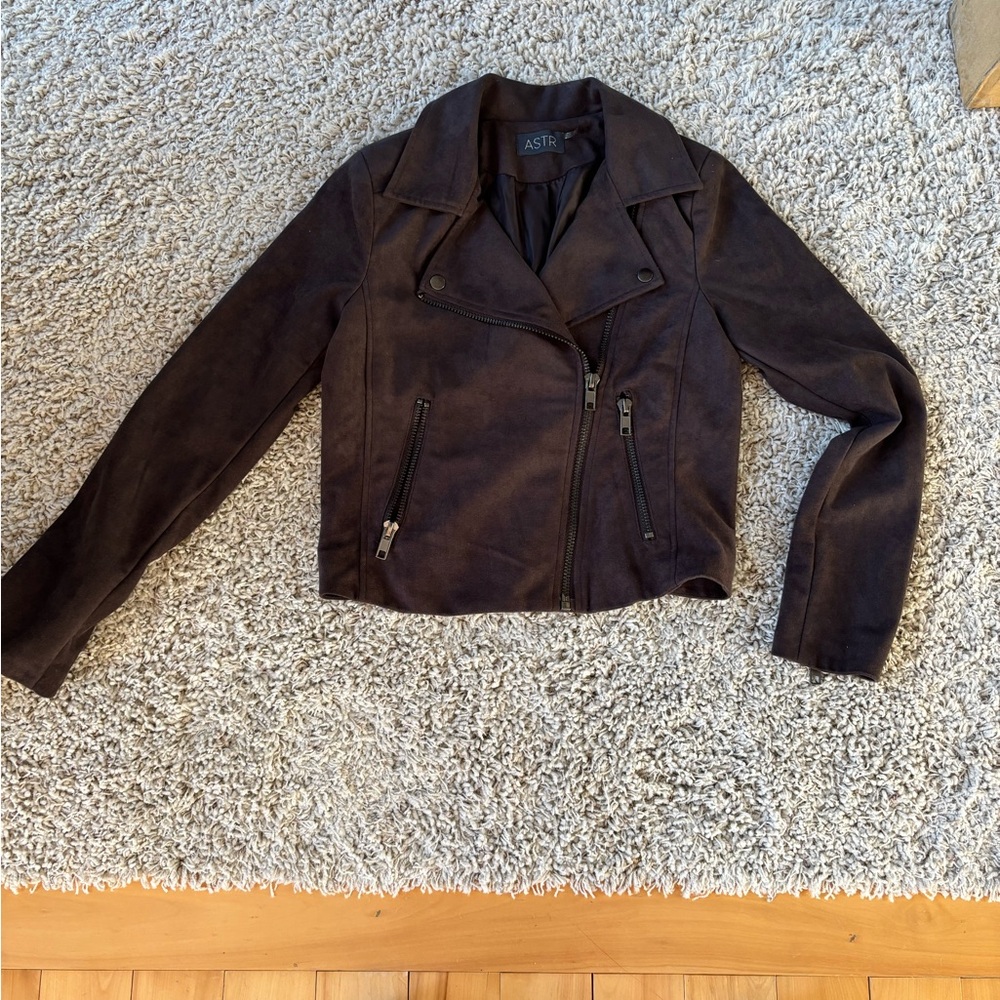 Astr Dark Brown Suede Jacket